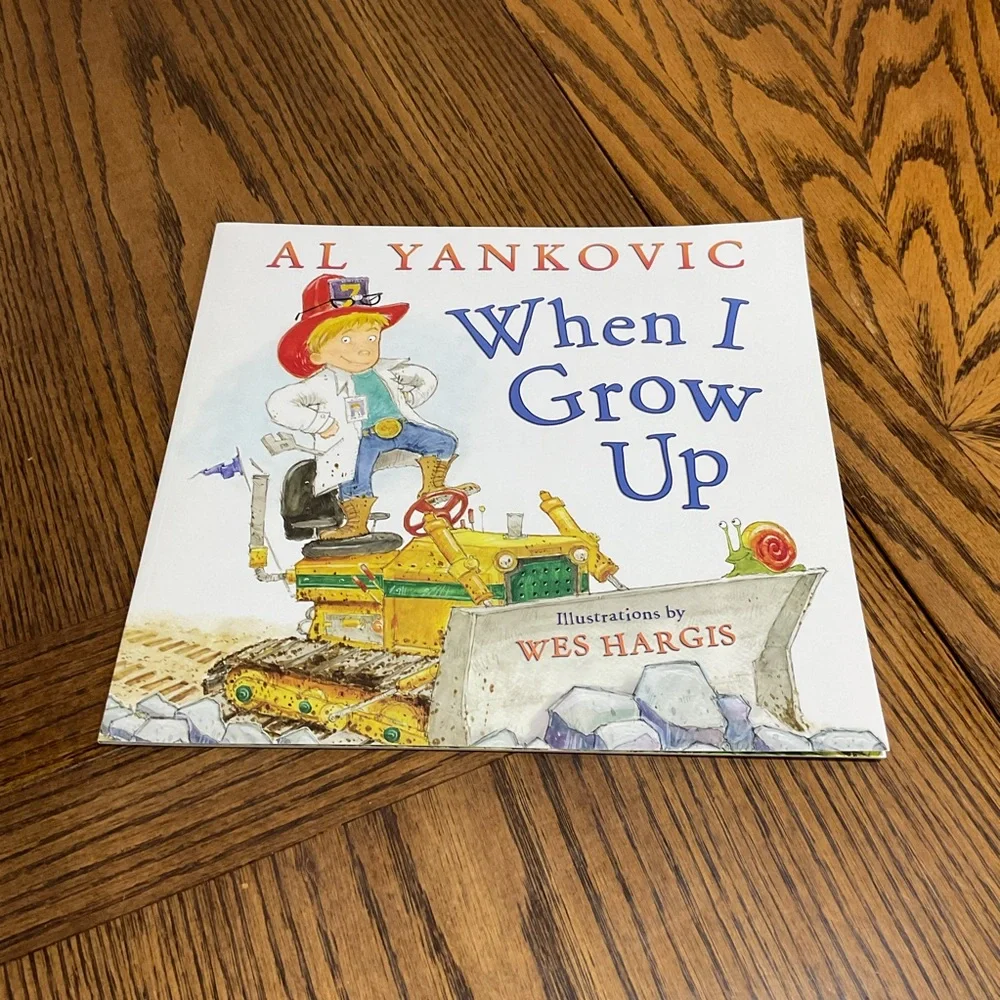 Books: Wheels on Bus, Tools Rule, I Grow Up, Daniel Tiger, Lego Superhero, Poky